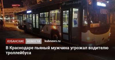 В Краснодаре пьяный мужчина угрожал водителю троллейбуса - kubnews.ru - Краснодар