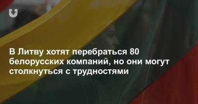 В Литву хотят перебраться 80 белорусских компаний, но они могут столкнуться с трудностями - news.tut.by - Литва