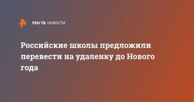 Андрей Фисенко - Российские школы предложили перевести на удаленку до Нового года - ren.tv - Россия