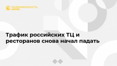 Трафик российских ТЦ и ресторанов снова начал падать - realty.ria.ru - Москва