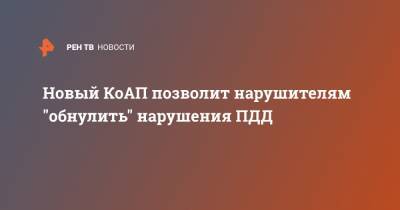 Дмитрий Вяткин - Новый КоАП позволит нарушителям "обнулить" нарушения ПДД - ren.tv