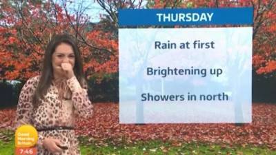Ведущая прогноза погоды из-за смеха сорвала прямой эфир - piter.tv - Англия