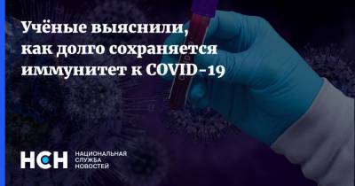 Учёные выяснили, как долго сохраняется иммунитет к COVID-19 - nsn.fm - США - Канада - шт. Массачусетс