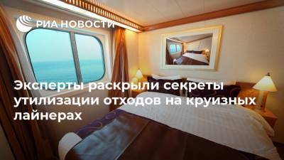 Эксперты раскрыли секреты утилизации отходов на круизных лайнерах - ria.ru - Москва