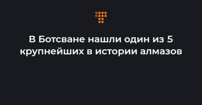 В Ботсване нашли один из 5 крупнейших в истории алмазов - hromadske.ua - Ботсвана