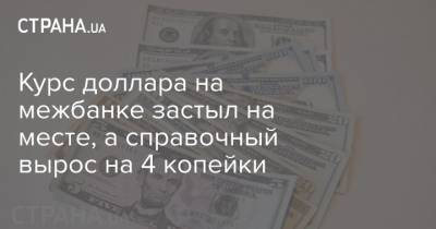 Курс доллара на межбанке застыл на месте, а справочный вырос на 4 копейки - strana.ua - Украина - Киев