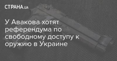 Антон Геращенко - У Авакова хотят референдума по свободному доступу к оружию в Украине - strana.ua - Украина