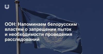 ООН: Напоминаем белорусским властям о запрещении пыток и необходимости проведения расследований - news.tut.by - Белоруссия - Минск