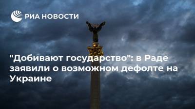 Вадим Рабинович - "Добивают государство": в Раде заявили о возможном дефолте на Украине - ria.ru - Москва - Украина