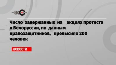 Роман Бондаренко - Число задержанных на акциях протеста в Белоруссии, по данным правозащитников, превысило 200 человек - echo.msk.ru - Белоруссия - Минск