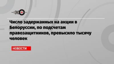 Роман Бондаренко - Число задержанных на акции в Белоруссии, по подсчетам правозащитников, превысило тысячу человек - echo.msk.ru - Белоруссия - Минск