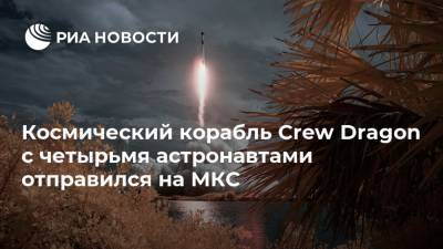 Илон Маск - Виктор Гловер - Соити Ногути - Майкл Хопкинс - Шэннон Уокер - Космический корабль Crew Dragon с четырьмя астронавтами отправился на МКС - ria.ru - США - Вашингтон - шт.Флорида