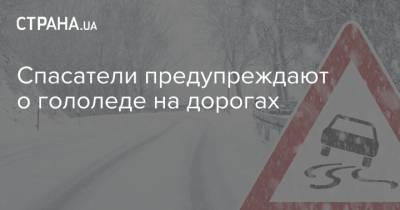 Спасатели предупреждают о гололеде на дорогах - strana.ua - Сумская обл. - Харьковская обл. - Полтава - Сумы - Гсчс