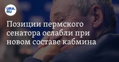 Андрей Климов - Позиции пермского сенатора ослабли при новом составе кабмина - ura.news - Пермский край