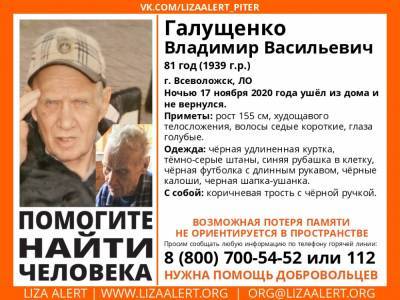 Во Всеволожске без вести пропал 81-летний мужчина с возможной потерей памяти - ivbg.ru - Всеволожск - Ленобласть