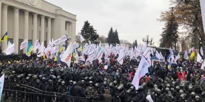 Потасовка под Радой: полиция задержала одного митингующего, СМИ сообщают о пострадавшем - nv.ua - Тернопольская обл.