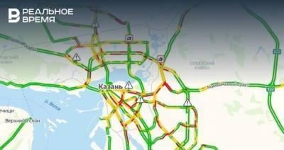 Пробки в Казани достигли 7 баллов - realnoevremya.ru - Казань - Татарстан