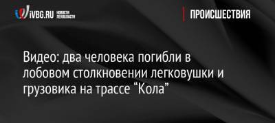 Пол Лодейный - Видео: два человека погибли в лобовом столкновении легковушки и грузовика на трассе “Кола” - ivbg.ru - Ленинградская обл. - р-н Кировский