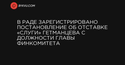 Ирина Геращенко - В Раде зарегистрировано постановление об отставке «слуги» Гетманцева с должности главы финкомитета - bykvu.com