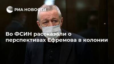 Михаил Ефремов - Сергей Захаров - Во ФСИН рассказали о перспективах Ефремова в колонии - ria.ru - Москва - Белгородская обл. - Белгород