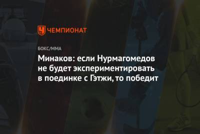 Хабиб Нурмагомедов - Виталий Минаков - Джастин Гэтжи - Минаков: если Нурмагомедов не будет экспериментировать в поединке с Гэтжи, то победит - championat.com - Россия