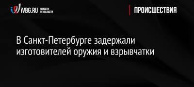 В Санкт-Петербурге задержали изготовителей оружия и взрывчатки - ivbg.ru - Россия - Ленинградская обл. - Санкт-Петербург - р-н Всеволожский