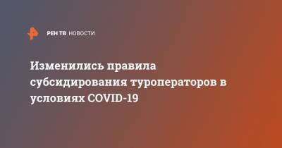 Михаил Мишустин - Изменились правила субсидирования туроператоров в условиях COVID-19 - ren.tv - Россия