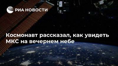 Сергей Кудь-Сверчков - Космонавт рассказал, как увидеть МКС на вечернем небе - ria.ru - Москва - Россия - Владивосток