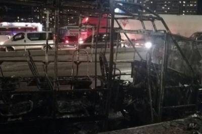 Светлана Водолага - В Киеве на Академгородке дотла сгорела маршрутка (фото, видео) - newsone.ua - Киев - Гсчс