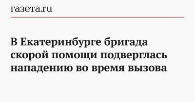 В Екатеринбурге бригада скорой помощи подверглась нападению во время вызова - gazeta.ru - Москва - Екатеринбург
