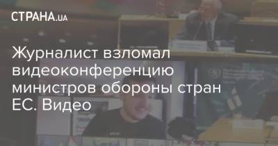 Журналист взломал видеоконференцию министров обороны стран ЕС. Видео - strana.ua - Голландия - Twitter