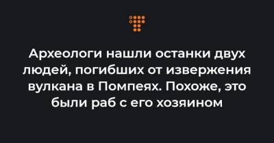 Дарио Франческини - Археологи нашли останки двух людей, погибших от извержения вулкана в Помпеях. Похоже, это были раб с его хозяином - hromadske.ua - Италия