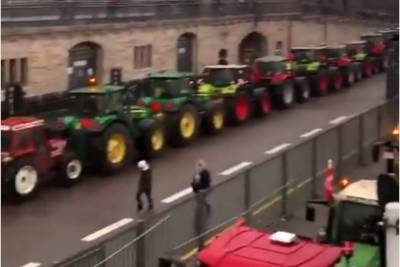 Фермеры устроили акцию протеста на тракторах в Копенгагене - mk.ru - Копенгаген