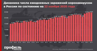 За сутки в России число случаев COVID-19 выросло на 24581 - profile.ru - Москва - Россия - Санкт-Петербург - Московская обл.