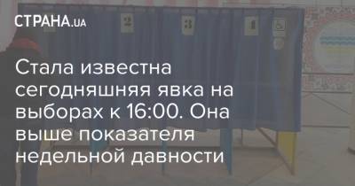 Стала известна сегодняшняя явка на выборах к 16:00. Она выше показателя недельной давности - strana.ua