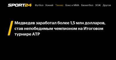 Рафаэль Надаль - Даниил Медведев - Тим Доминик - Медведев заработал более 1,5 млн долларов, став непобедимым чемпионом на Итоговом турнире ATP - sport24.ru - Россия