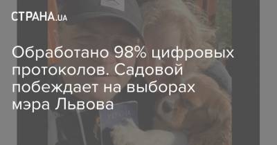 Андрей Садовой - Обработано 98% цифровых протоколов. Садовой побеждает на выборах мэра Львова - strana.ua - Украина - Львов