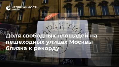 Доля свободных площадей на пешеходных улицах Москвы близка к рекорду - realty.ria.ru - Москва