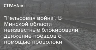 "Рельсовая война". В Минской области неизвестные блокировали движение поездов с помощью проволоки - strana.ua - Дзержинск - Минск - Витебск