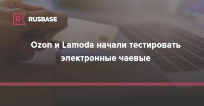 Ozon и Lamoda начали тестировать электронные чаевые - rb.ru - Россия