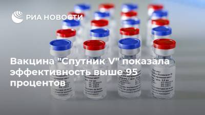 Вакцина "Спутник V" показала эффективность выше 95 процентов - ria.ru - Москва