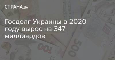 Валерий Пацкан - Госдолг Украины в 2020 году вырос на 347 миллиардов - strana.ua - Украина