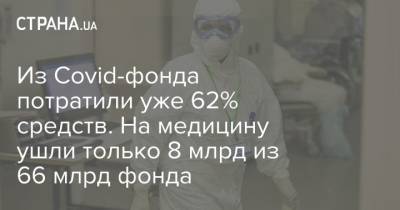 Из Covid-фонда потратили уже 62% средств. На медицину ушли только 8 млрд из 66 млрд фонда - strana.ua
