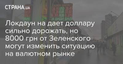 Локдаун на дает доллару сильно дорожать, но 8000 грн от Зеленского могут изменить ситуацию на валютном рынке - strana.ua - Киев