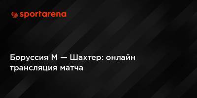 Александр Цвирк - Боруссия М — Шахтер: онлайн трансляция матча - sportarena.com - Украина