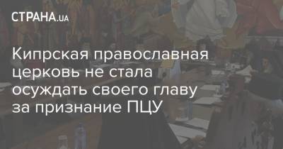 Кипрская православная церковь не стала осуждать своего главу за признание ПЦУ - strana.ua - Украина - Кипр