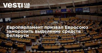Светлана Тихановская - Европарламент призвал Евросоюз заморозить выделение средств Беларуси - vesti.ua - Украина - Белоруссия