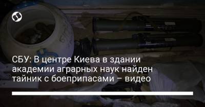 СБУ: В центре Киева в ​​здании академии аграрных наук найден тайник с боеприпасами – видео - liga.net - Украина - Киев