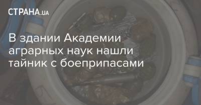 В здании Академии аграрных наук нашли тайник с боеприпасами - strana.ua - Украина