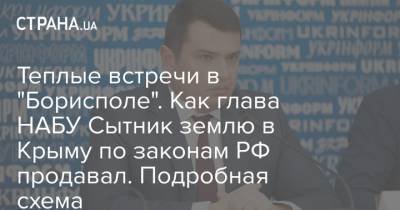 Артем Сытник - Теплые встречи в "Борисполе". Как глава НАБУ Сытник землю в Крыму по законам РФ продавал. Подробная схема - strana.ua - Россия - Украина - Крым - Волгоград - Черкасская обл.